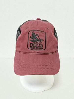 Delta Waterfowl Burgundy & Black Vented Mesh Cap The Duck Hunters Organization