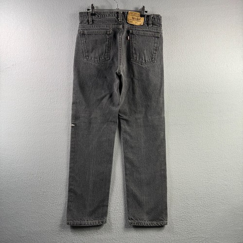 Jeans vintage Levis uomo 33x30 (adatto 31x29) nero 505 dritto anni 90 made in USA - Foto 5 di 19