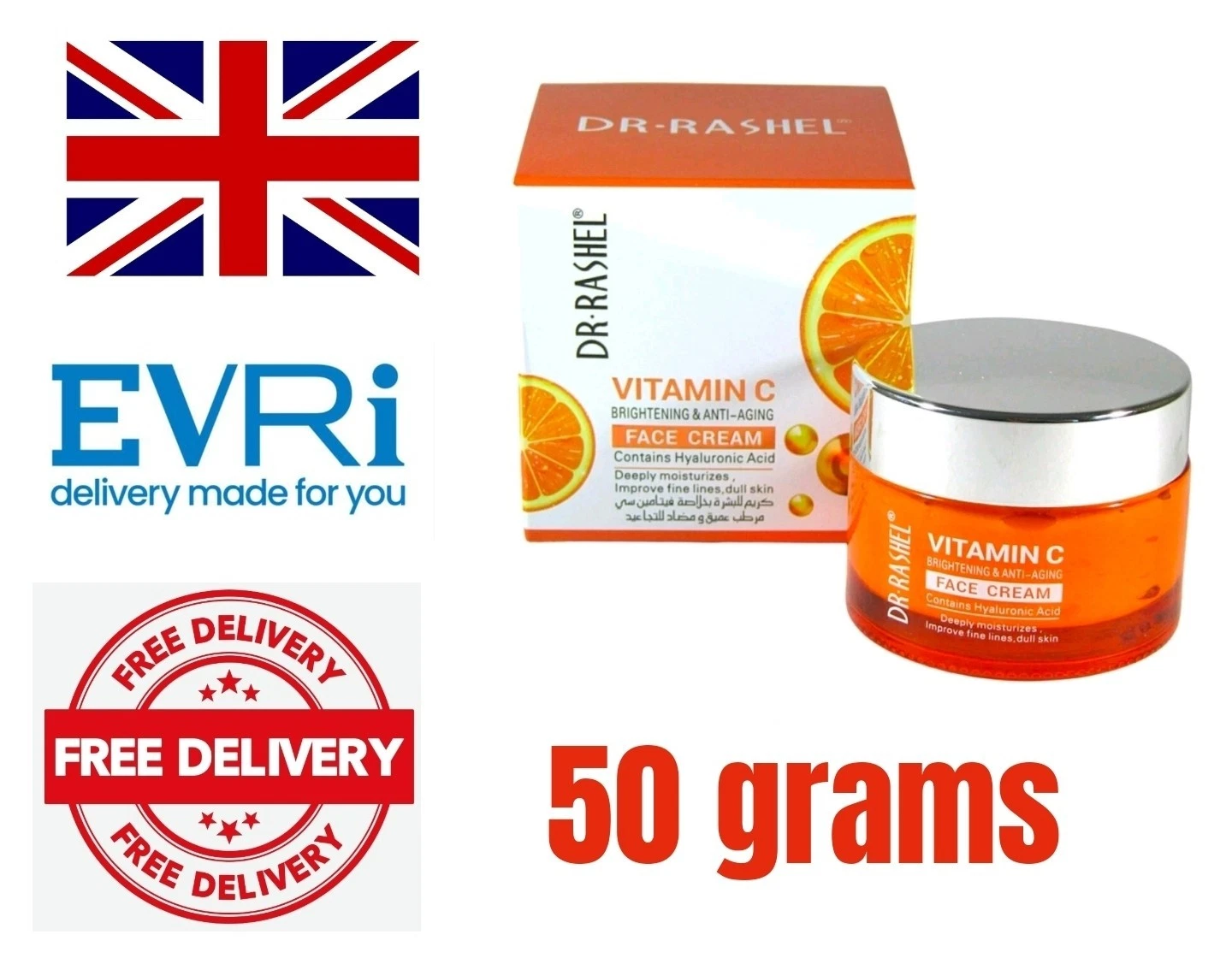 Dr. Rashel Vitamin C Brightening & Anti-Aging Face Cream 50g X 2 Packs
Opens in a new window or tab