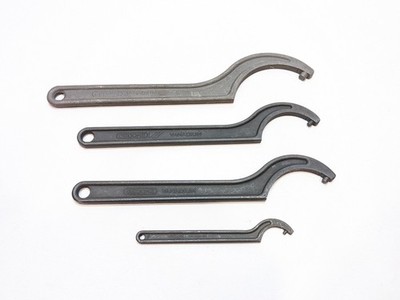 Lot of 4 Spanner Wrenches Gedore Hook Pin Spanner Tools Wrench