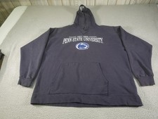 Vintage Penn State Nittany Lions Hoodie Mens XL Blue NCAA Football Sweatshirt