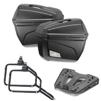 Kappa K22N Seitenkoffer Mit Rahmen FüR BMW F 800 GS 2008-2011 Schwarz 22LT