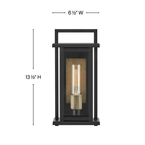 Hinkley Lighting 24020 Langston 1 Light 14" Tall Outdoor Wall - Black / - Picture 3 of 3