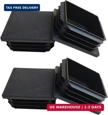 4 Pack 2'' Inch End Cap Square Tubing Black Plastic Plug,Tubing Post End Cap Sui