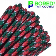 Holly Jolly - 50 FT - 550 Paracord Rope 7 strand Parachute Cord