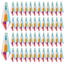 38mm Crystal Icicle Prisms 50pcs Chandelier Drops for DIY Sun Catchers