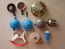 Dollhouse Miniature Accessories - KITCHEN POTS  PANS Set of 10 pcs