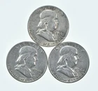 Higher Grade - 1950 1959-D 1958 Franklin Half Dollar 90% SIlver Lot *177