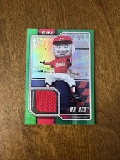 2026 Topps Series 1 Mr. Red Mascot Relic Green Foil /99 SSP 