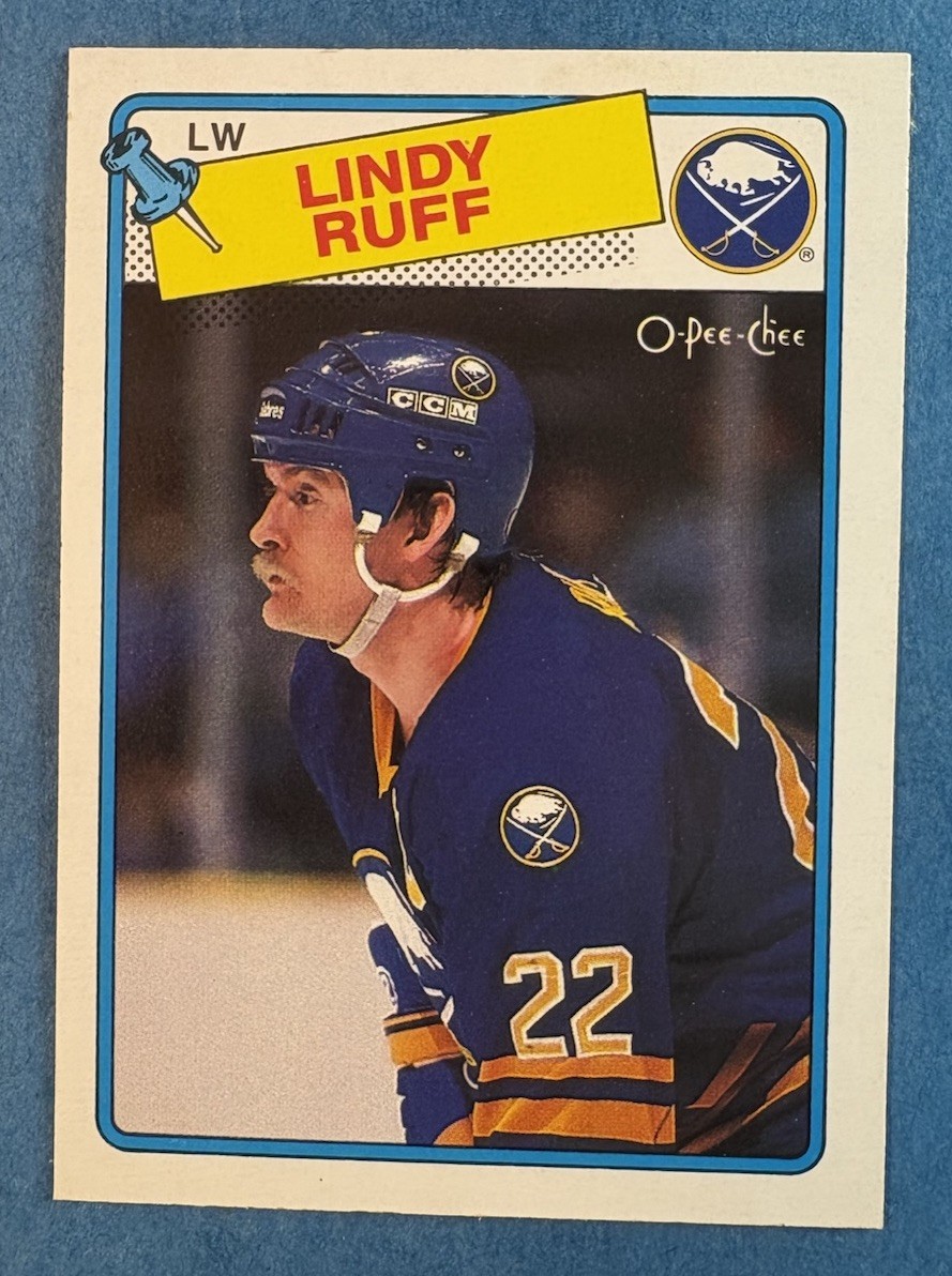 1988-89 O-Pee-Chee Vintage OPC #40 Lindy Ruff - Buffalo Sabres NHL (1)