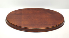 Oval Wood Base Display Base Figurine Wooden Keepsake Display 14 7/8"