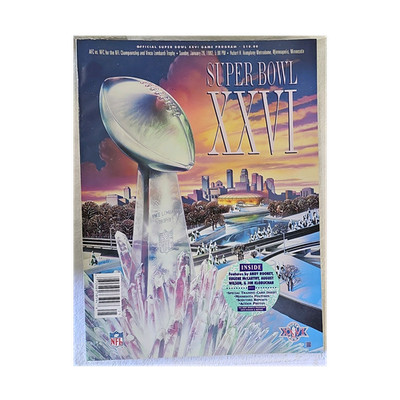 Vintage 1992 Super Bowl XXVI Official Game Program - Intact Anthony Munoz Cards