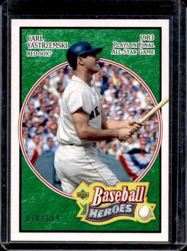 2005 Upper Deck Baseball Heroes Carl Yastrzemski Emerald #/199 Red Sox