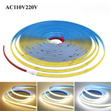 110v 220v Cob Led Strip Light Flexible Tape Lights Smart Ic No Need Driver