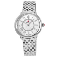 New Michele Serein Mid Stainless Steel Diamond Dial Women's Watch MWW21B000147