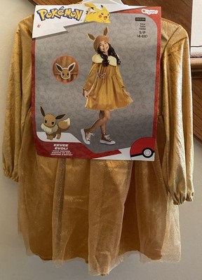 Kids Pokémon Eevee Hooded Dress Costume Dress-up - Disguise S/P (4-6X) NEW