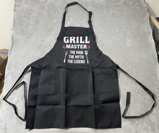 The Grill Master - The Man The Myth The Legend - Dad Grill Apron - Black - New