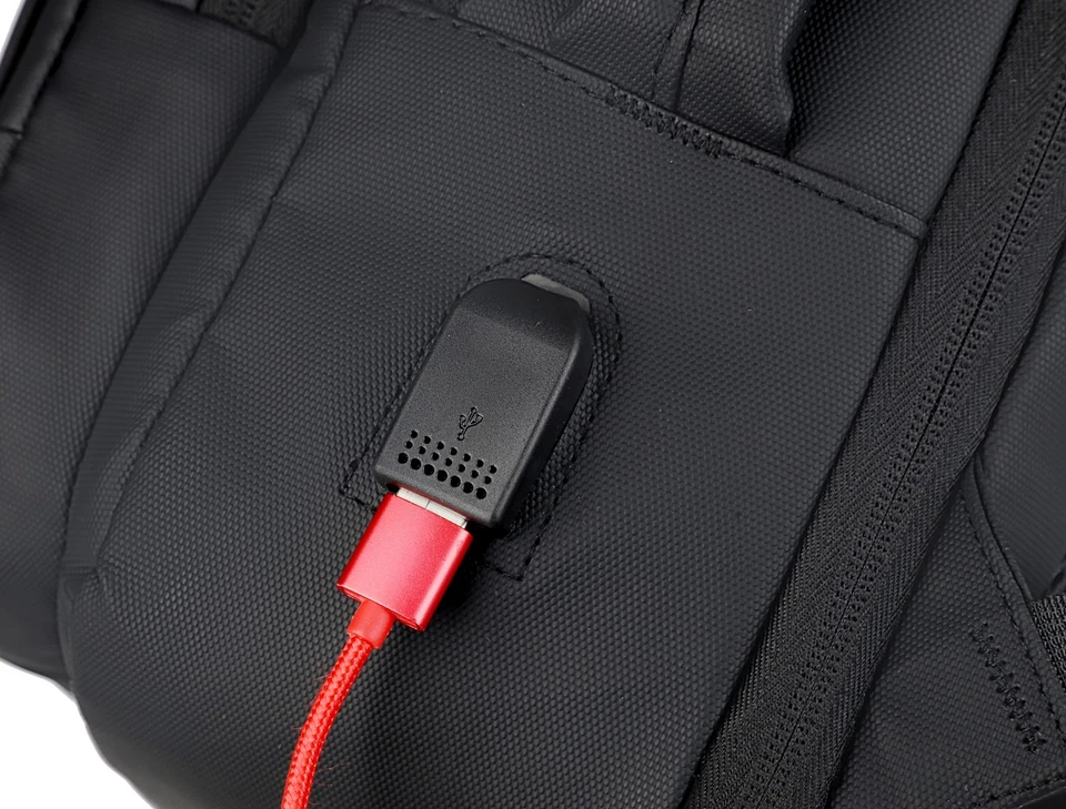 15,6" Herren Damen Laptop Rucksack Wasserdicht USB Reisen Business Schulrucksack - Bild 3 von 4