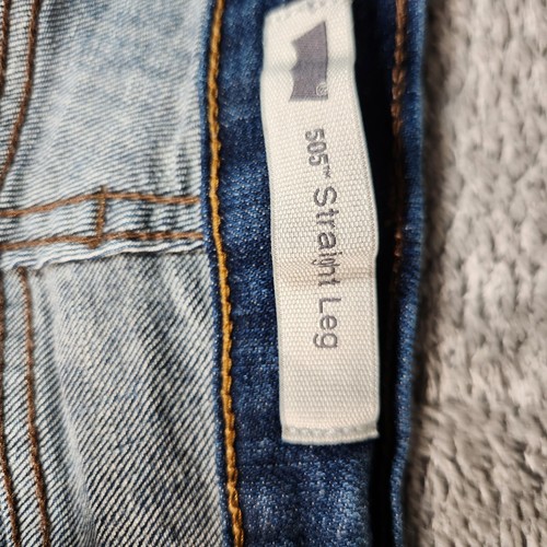Levi's 505 Jeans Women's 36X31 (Tag 16M 33X32) Blue Stretch Straight Leg - Picture 7 of 17