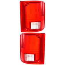 Pair of Tail Light Lens Fits GMC C1500 Suburban Sierra Classic 1986 By GM2809111