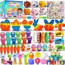 132 Pcs Easter Egg Fillers Toys for Kids BulkEaster Basket Stuffers Party Favors