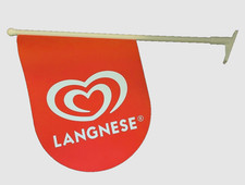 LANGNESE Eisfahne Fahne Eis Ladenfahne NEU mit Halterung 78cm NEU