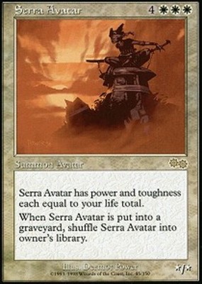 MTG - Serra Avatar - Urza's Saga - MP, English Magic FLAT RATE SHIP