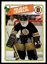 1988-89 O-Pee-Chee Rejean Lemelin Boston Bruins #186