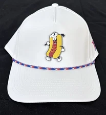 Branded Bills Adult SnapBack Golf Hat NWT White Authentic Hot Dog Rope Cap Sale