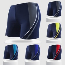 Maillot de bain homme à séchage rapide grande taille rayé motif taille élast