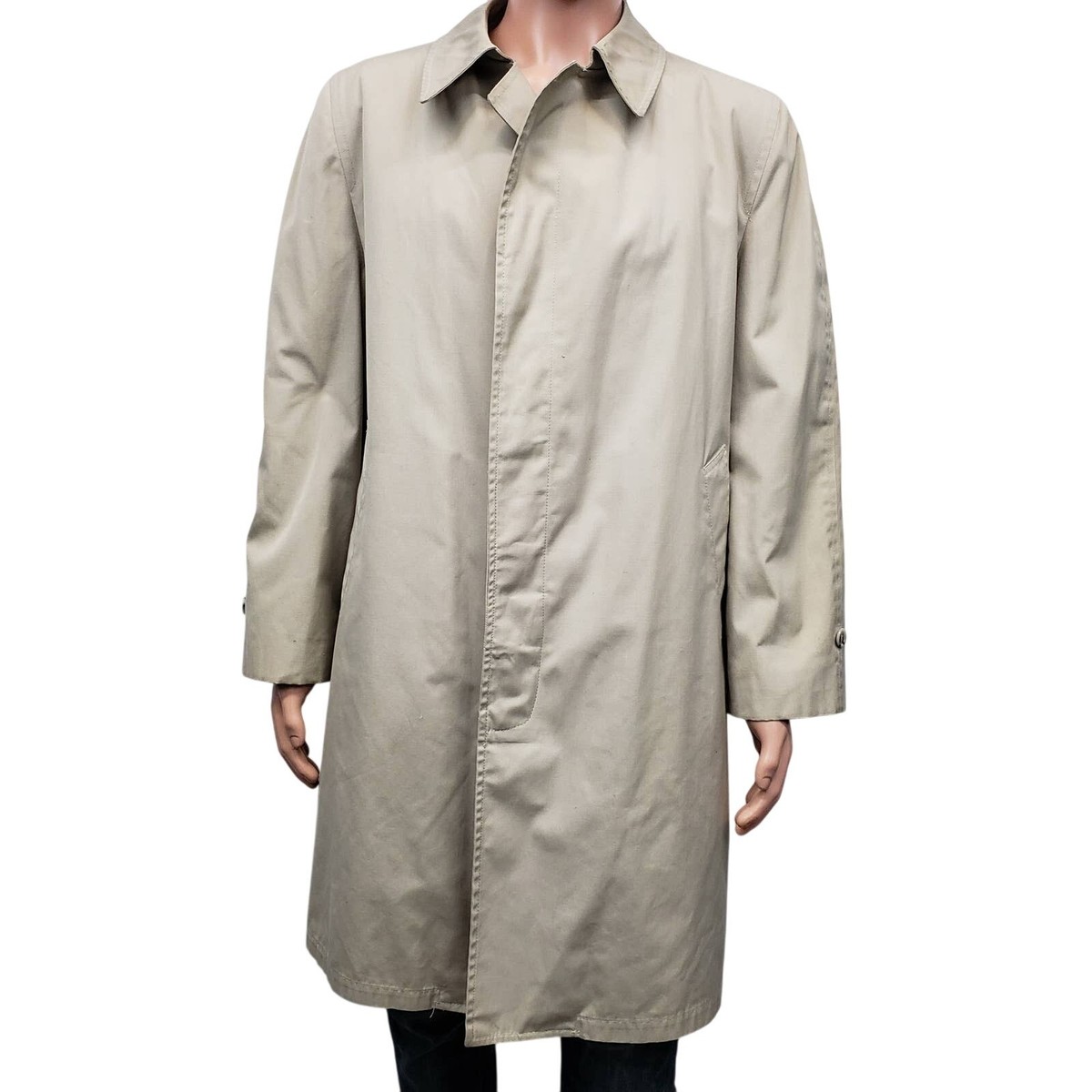 Vintage Clipper Mist All Weather Trench Coat Removable Fur Lined