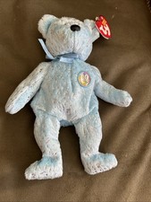 TY Beanie Baby - DECADE the Bear (Light Blue Version) (8.5 inch) - MWMTs