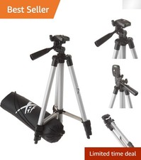 Travel-Ready 50 Inch Camera Tripod with Adjustable Center Column Non-Slip Feet