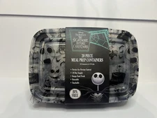 Disney Nightmare Before Xmas Jack Clear Lid Meal Prep Food Cont 20 Pcs BPA Free