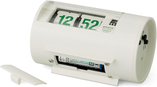 TWEMCO PENCO Desk Flip Clock White Analog Nostalgic JF064 White - Picture 4 of 7