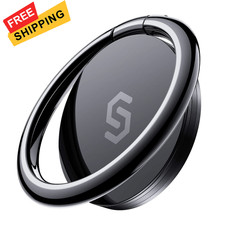 Syncwire Cell Phone Ring Holder Stand, 360  Rotation Finger 1 Pack, Black