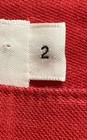 A.L.C. Women's Red Ramie Viscose Blend Ankle Cropped Straight Leg Pants Sz 2 — photo 3