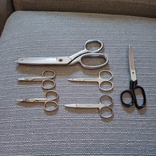 Vintage Scissors  Joblot 6 Assorted.  Stai Less Steel. Used Condition