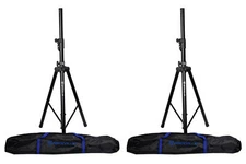 2 Rockville DJ PA Tripod Speaker Stands+Bags, Hydraulic Air Auto Lift RVSS4AB