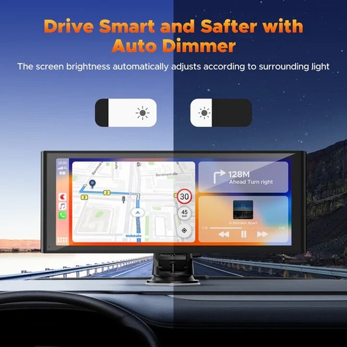 9.26'' Car Stereo Wireles Apple Carplay & Android Auto with 4K Dash Cam & 1080P - Picture 8 of 9