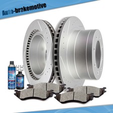 Rear Drill Slot Brake Rotors And Ceramic Pads For Dodge Ram 1500 2500 3500 Usa