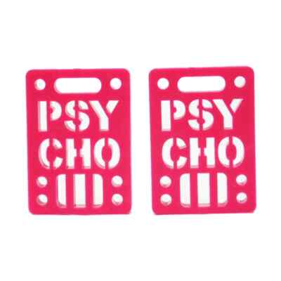 VISION PSYCHO STENCIL LOGO 1/4'' SKATEBOARD TRUCK RISERS - PINK