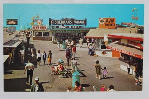 Vintage Redondo Beach Pier Fisherman S Wharf Ebay Image Is Loading Vintage Redondo Beach Pier Fisherman 039 S Wharf