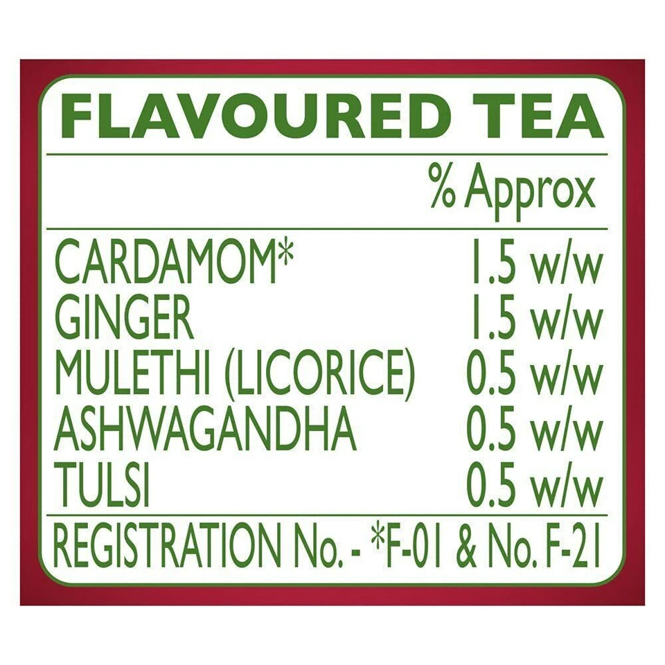 Brooke Bond Etiqueta Roja Cuidado Natural Té Hecho con Inmunidad - 5 Hierbas Ayurvédicas Foto 4 de 4