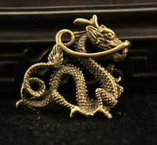 4 cm China Brass Pendant animal Dragon Pendant amulet handcraft Pendant