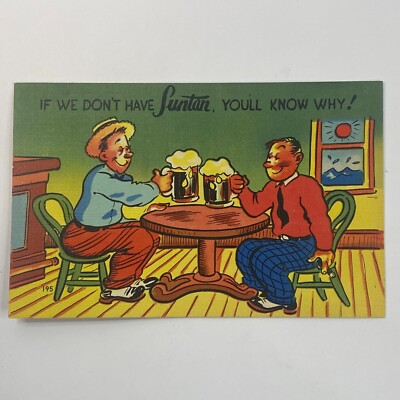 Humor: If We Don't Have Sunday You'll Know Why! Drinking Linen Postcard