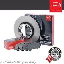 Fits Audi A8 D4 4.0 TFSi Quattro Genuine Apec Rear Vented Brake Disc & Pad Set
