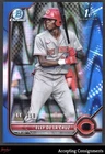2022 Bowman Chrome Blue RayWave Refractor Elly De La Cruz 99/150 ROOKIE 1st