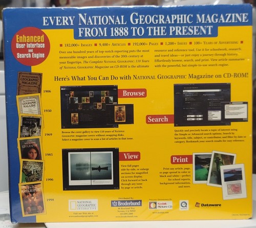 NEW!! National Geographic Magazine 110 Years 31 CD-ROM Every Magazine since 1888 - Picture 3 of 6