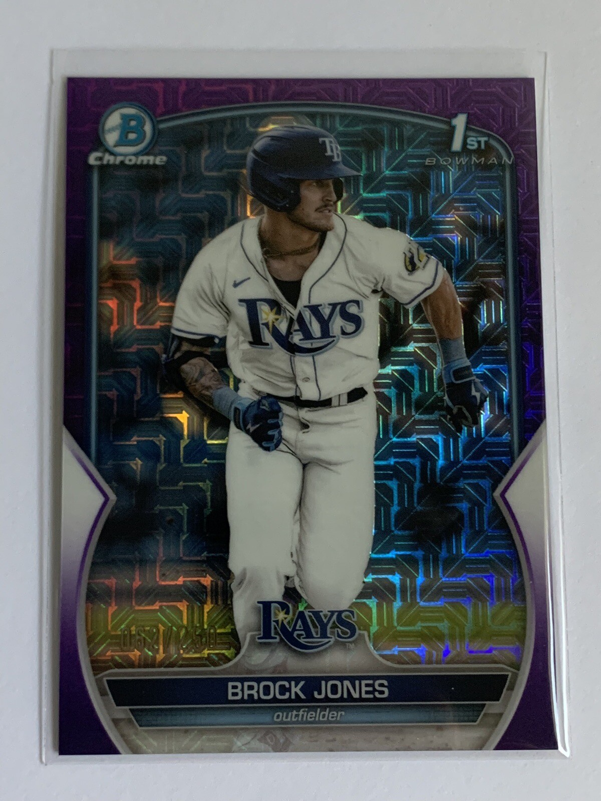 2023 Bowman Mega Box Brock Jones 1st Mojo Refractor Purple BCP-115 /250